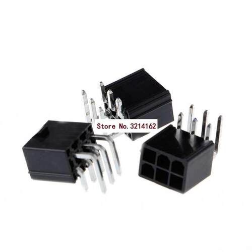 30 Pcs 4.2mm 6P Female Socket Straight Curved Needle Power C