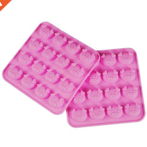 DIY Baking Tools Head of 16 Cells Pig 3D Shape Chocolate Sil