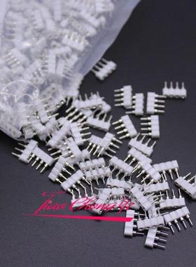 100pcs 4pin white connectors needle connector male to female