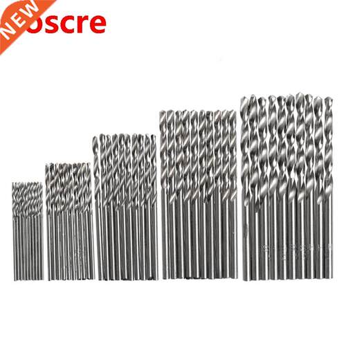 50Pcs 1/1.5/2/2.5/3mm High Speed Steel Titanium Plated Twist