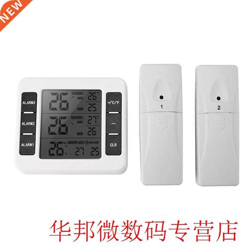 Temperature Meter Sensitive Alarm LCD Display Wireless Therm