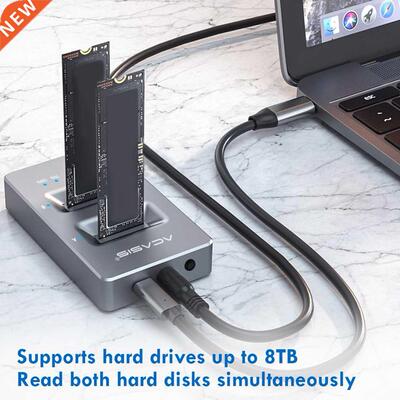 M.2 NVMe SSD Enclosure Clone Docking Single/Dual Bay PCI E