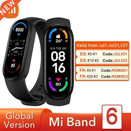 Global Version Mi Band 6 Smart Bracelet 1.56"AMOLED Scr