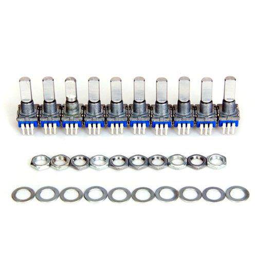 10pcs 12mm switch rotary encoder with key switch