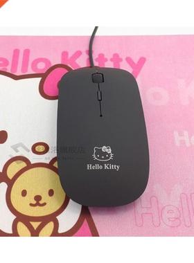 Cartoon Design Wired Optical Pink Hello Kitty Mouse Mice Mau