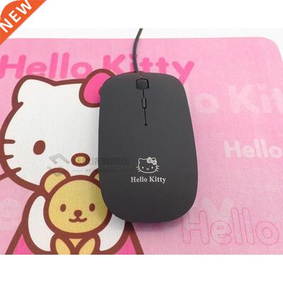 Cartoon Design Wired Optical Pink Hello Kitty Mouse Mice Mau
