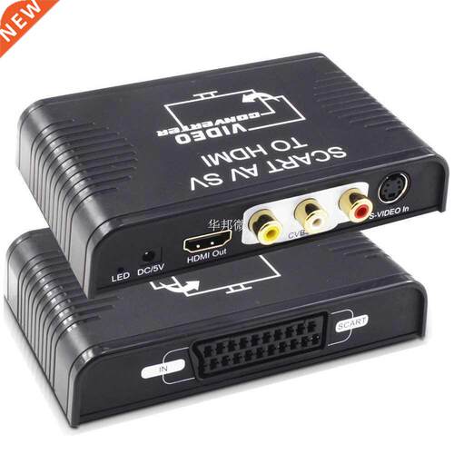 S-video composite AV Scart to HDMI converter Switch box 3-in