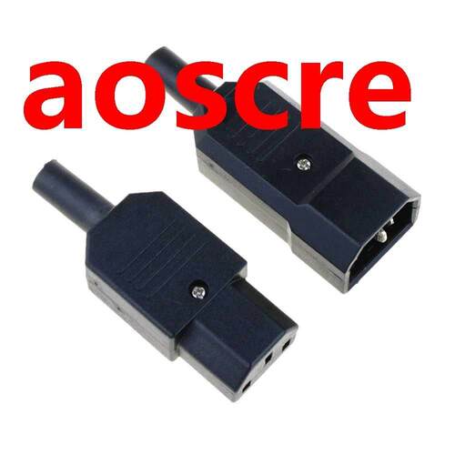 THGS 250V 10A Power Connector IEC 320 C14 Plug to C13 Socket