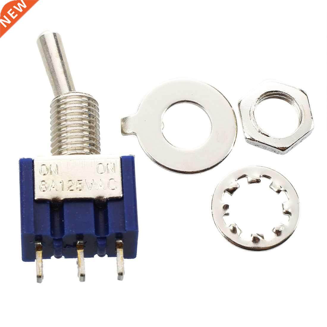 AC 125V 6A Pole Double Throw SPDT On/On Switch 5 Pcs