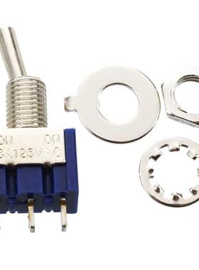 AC 125V 6A Pole Double Throw SPDT On/On Switch 5 Pcs