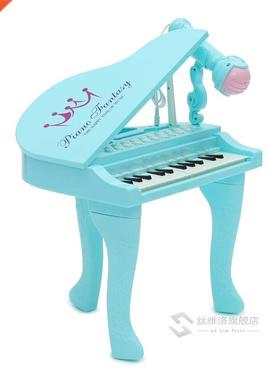 2 Colors 25Keys Keyboard Toy Electronic Organ Kids Piano Mic