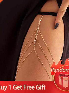 Ingemark Bohemian Elastic Band Leg Thigh Chain Women Beach S