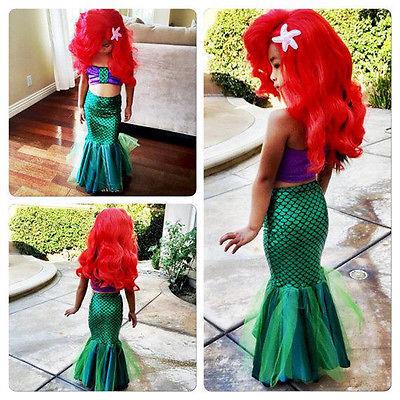 ITFAS Cosplay Grils Costume Dresses Mermaid Tail Princess A