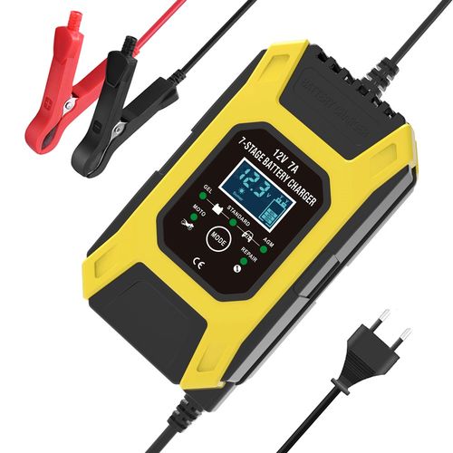FOXSUR 7A 12V Lead Acid Battery Charger, 7 Stage Car Batter