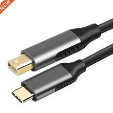 1.8M USB Type C 3.1 to Mini DisplayPort Cable DP 4K 60HZ Di