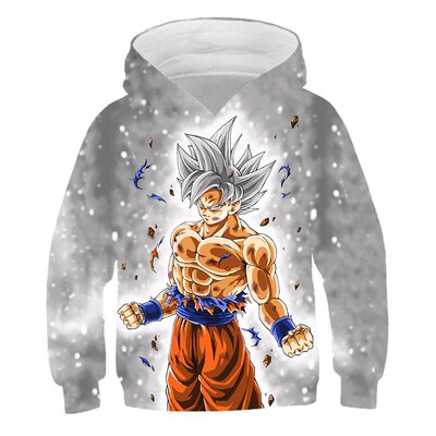 Boys & Girls Cartoon Sweatshirt Kids Dragon-Ball Z Print Hoo