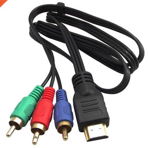 3ft 1m HDMI-compatible Male To 3 RCA Video Audio AV Adapter