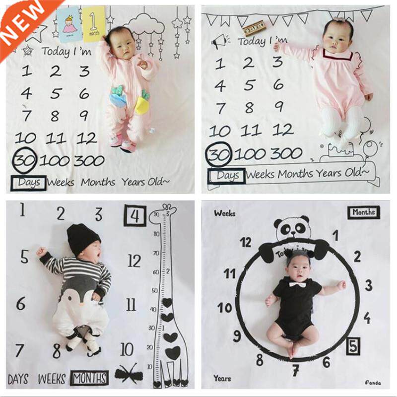 nfant Baby Mlestone Photo Props Background Blankets Play M