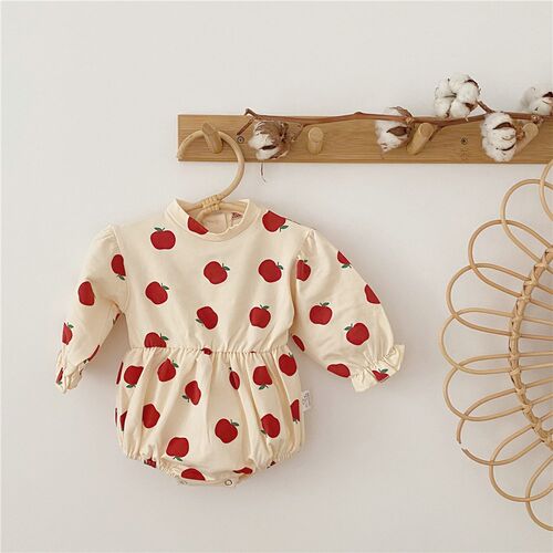 2022 Spring Fashion Baby Girls Romper Cotton Long Sleeve Bab