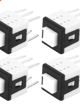 100Pcs Latching Switch Self Locking 6 Pin Flat Head Plaic