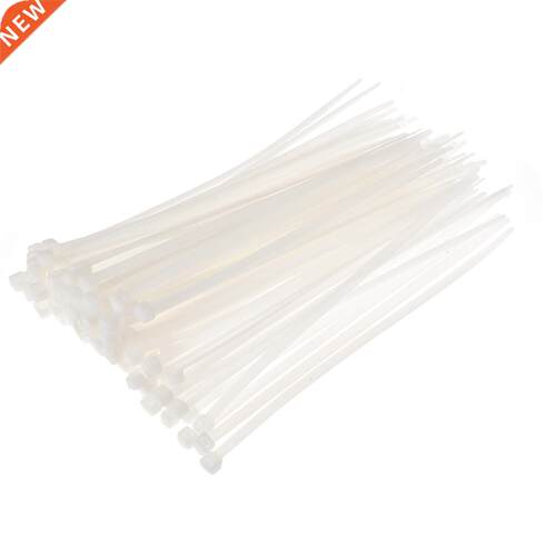 Cable Zip Ties 200mmx5.2mm Self-Locking Nylon Tie Wraps Whit