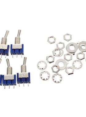 5 Pcs AC A/250V 6A/125V ON/OFF SPDT Mini 2 Position Latchin