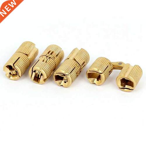 Cupboard Window Drawer Door 14mm Dia Brass Blind Hinge Gold