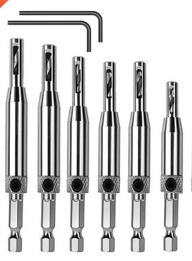 10 Pieces Hinged Drill Bit Set, HSS Self-Centering Drills 适