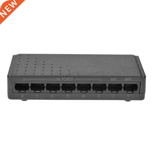 8 Ports 6+2 PoE Switch Injector Power Over RJ45 Ethernet wit