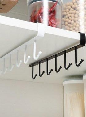 New Hot Fashion 6 Hooks Metal Under Shelf Mug Cup Cupboard K