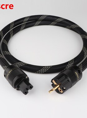 D5048 Copper HIFI Audio Power Cable Cord EU Schuko plug Gold