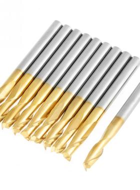 10pcs Titanium Coated Doule Flute End Mill its 3.175mm 1/8