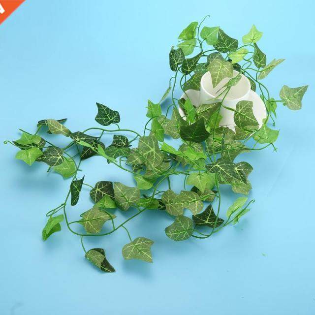 1PC 210Cm Green Silk Artificial Hanging Leaf Garland Plants