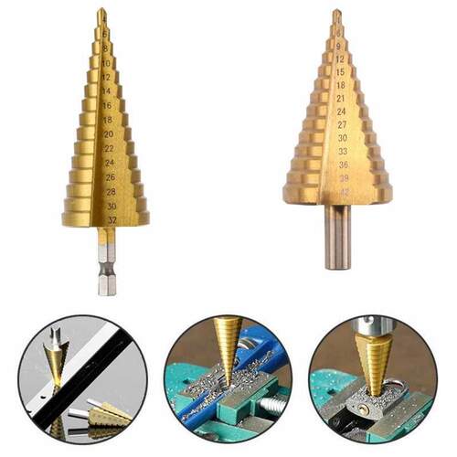 4-32mm 4-42mm High Speed Steel Step Drill Bit for Metal Wood