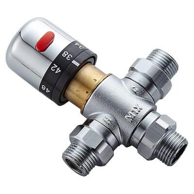 DN15 Thermostatic Water Mixing Valve, 3 Way 1/2 Inch Tempera