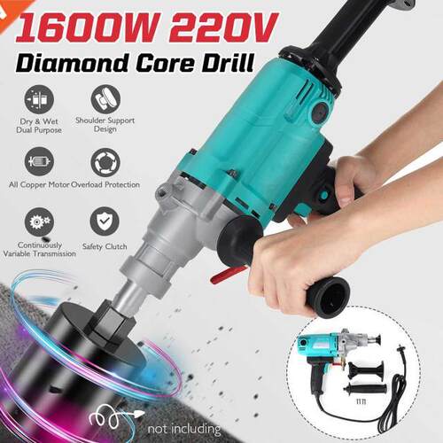 Doersupp 1600W 220V 2200r/min 166mm Diamond Core Drill Wet H
