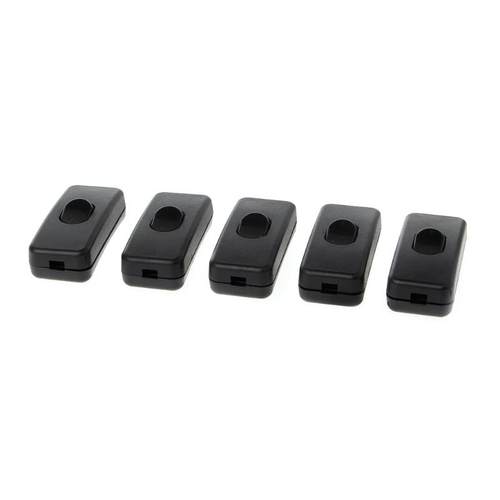 5 Pcs AC 250V/125V 2A Plastic ON/OFF Button In Line Cord Swi
