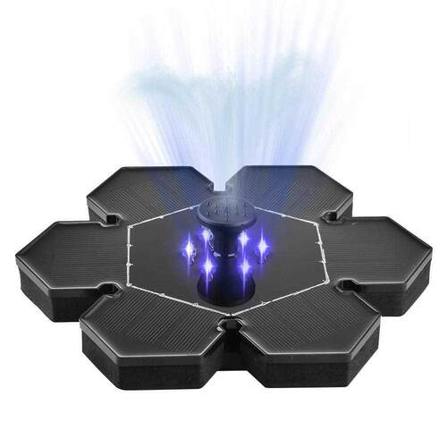 LED 2.4 Ground Solar Fountain Pump Waterproof Solar Panel w