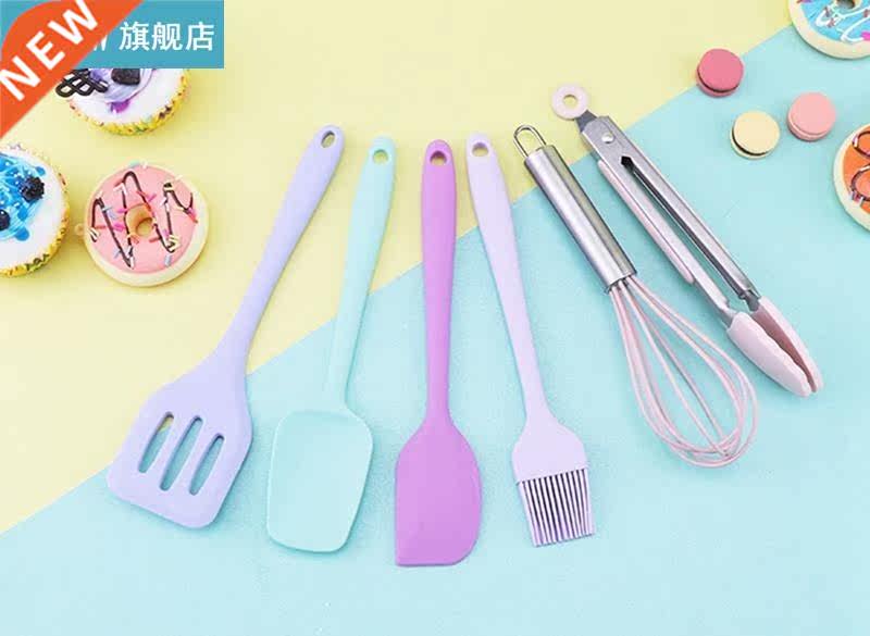 6Pcs/Set Heat-Resistant Silicone Spatula Set Baking