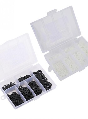500pcs M2-M6 Nylon Flat Washer Gasket Plain Washers Assortme