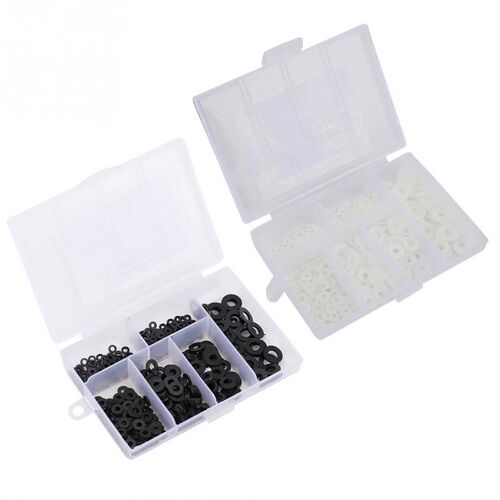 500pcs M2-M6 Nylon Flat Washer Gasket Plain Washers Assortme