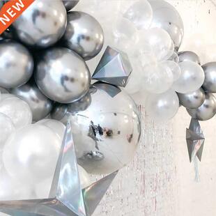 10pcs/lot 18inch foil balloons silver balloon heart shape g