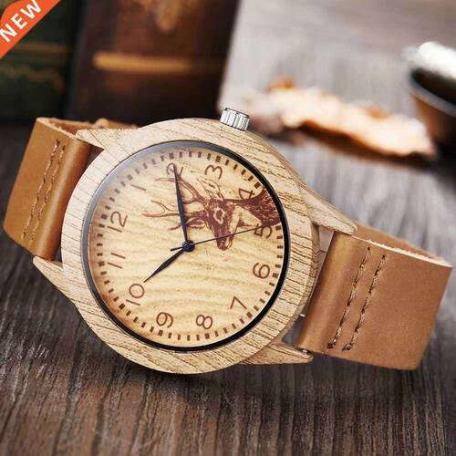 Reloj Hombre 2020 Fashion Design Deer Watch Men Wood Watche