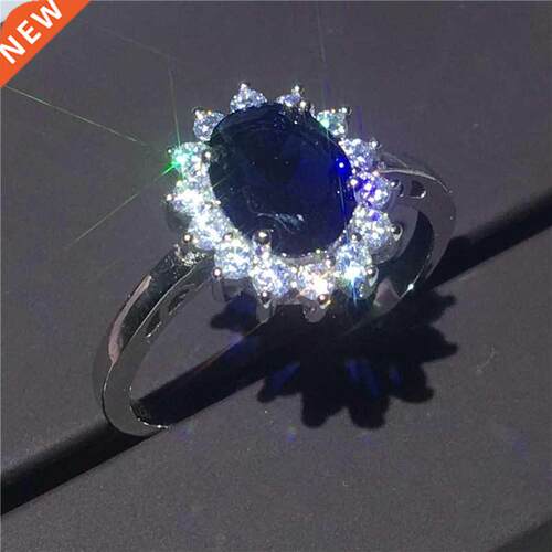 Royal Jewelry Princess Diana Soild 925 Sterling silver ring