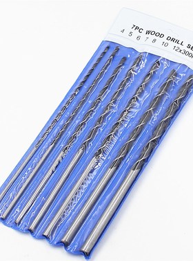 7PCS 3 Flute wood Drill Bits Set 4mm-12mm 12 inch Brad Point