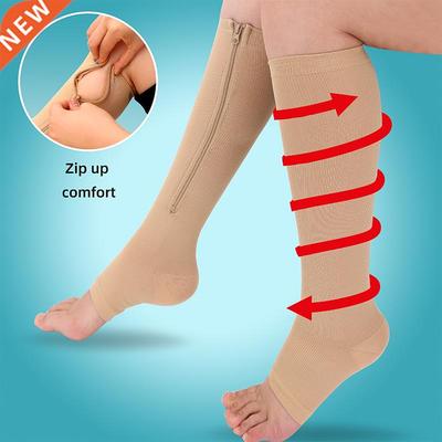 Burn Fat Zipper Compression Socks Women	s Slim Sleepi