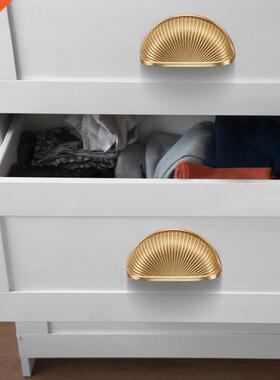 Cabinet Door Handle Gold Shell Chinese Wardrobe Drawer Handl