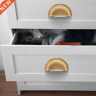 Cabinet Door Handle Gold Shell Chinese Wardrobe Drawer Handl