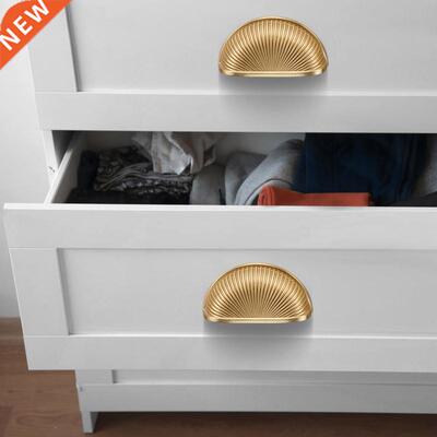 Cabinet Door Handle Gold Shell Chinese Wardrobe Drawer Handl