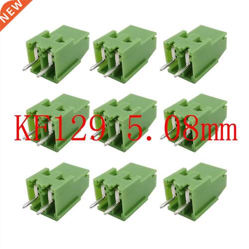 5Pcs Green KF129 2Pin 5.08mm Pitch Straight Needle PCB Screw